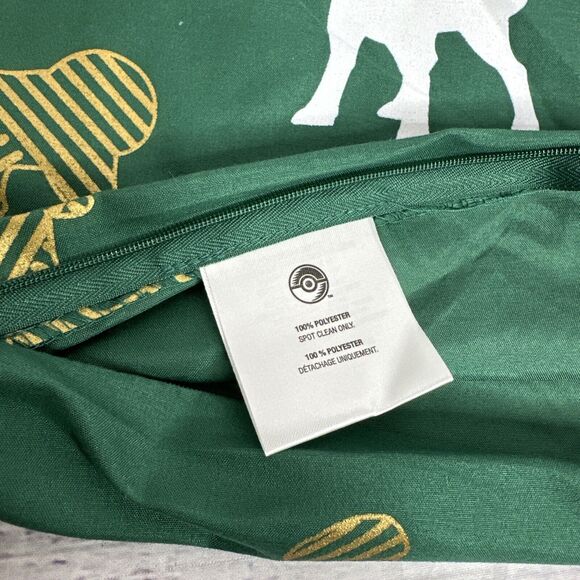 Pokémon Christmas Winter Pillow Covers Reindeers Green Burgundy Zip Lot of 2 - Picture 15 of 16